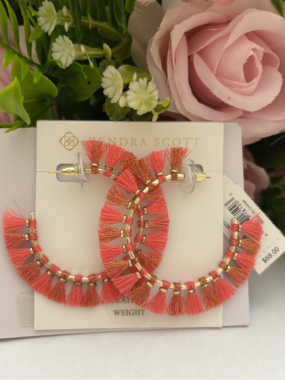 NWT Kendra Scott Evie Thread Tassel Hoops. - Picture 4 of 6